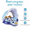 Bouée Bébé Pingouin Avec Pare-Soleil - Boueelicorne.com