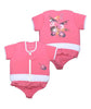 Maillot de bain flottant fille : Flamant Rose recto