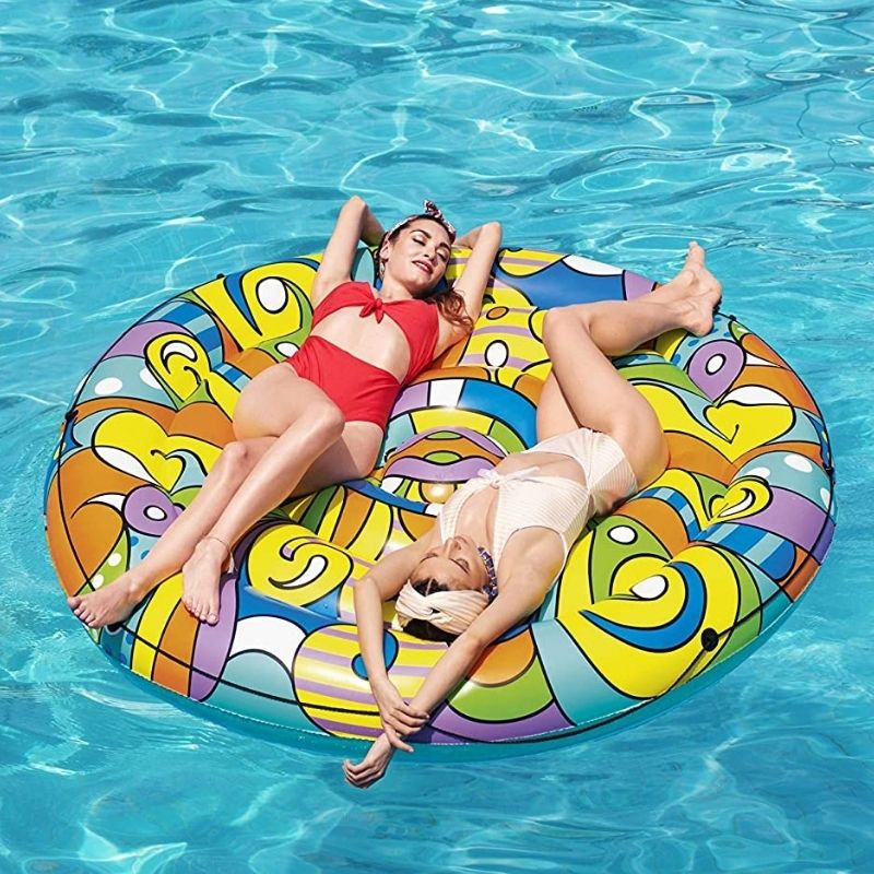 Matelas gonflable piscine, bouée XXL - ISLAND+ - Nombreux coloris